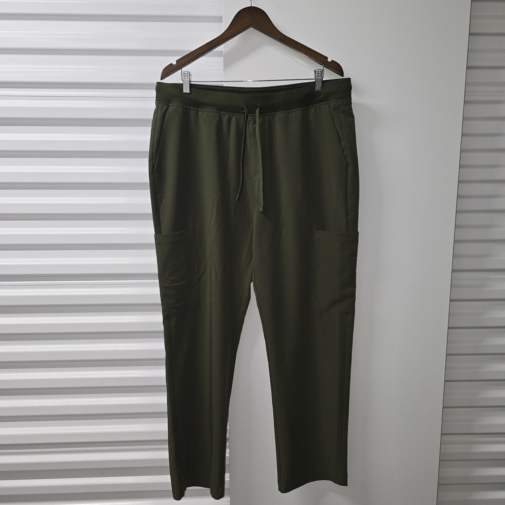 Mandala Mens XL Olive Green 7 Pocket Cargo Scrub Pants Equa-Tek Stretch